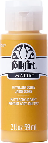 Folkart Acrylic Matte Yellow Ochre 2 fl oz (917) (DISCONTINUED)