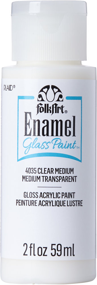 Folkart Enamel Glass Paint Clear Medium 2 fl oz (4035) (DISCONTINUED)