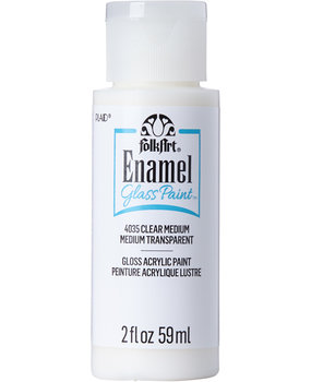 Folkart Enamel Glass Paint Clear Medium 2 fl oz (4035) (DISCONTINUED)