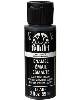 Folkart Enamel Glass Paint Licorice 2 fl oz (4032) (DISCONTINUED)