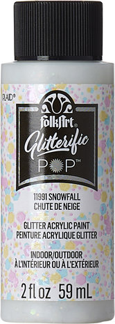 Folkart Glitterific Pop Snowfall 2 fl oz (11991) Folkart Glitterific Pop Snowfall 2 fl oz (11991)