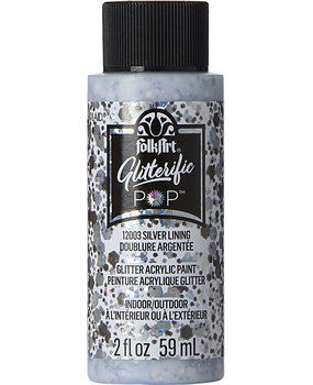 Folkart Glitterific Pop Silver Lining 2 fl oz (12003)