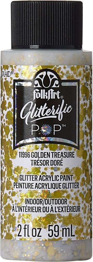 Folkart Glitterific Pop Golden Treasure 2 fl oz (11996) Folkart Glitterific Pop Golden Treasure 2 fl oz (11996)