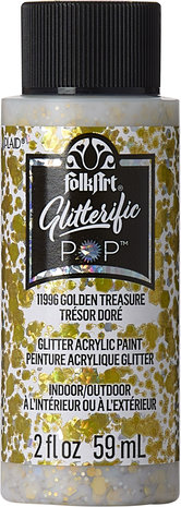 Folkart Glitterific Pop Golden Treasure 2 fl oz (11996) Folkart Glitterific Pop Golden Treasure 2 fl oz (11996)