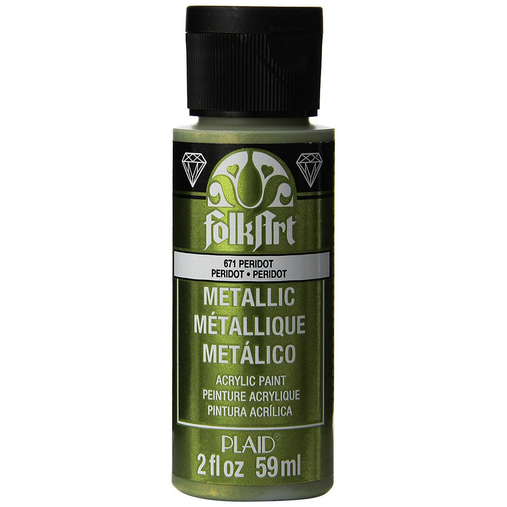 Folkart Metallic Peridot 2 fl oz (671) Folkart Metallic Peridot 2 fl oz (671)