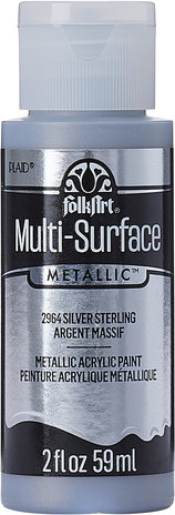 Folkart Multi-Surface Metallic Sterling Silver 2 fl oz (2964) (DISCONTINUED) Folkart Multi-Surface Metallic Sterling Silver 2 fl oz (2964) (DISCONTINUED)