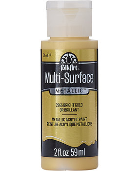 Folkart Multi-Surface Metallic Bright Gold 2 fl oz (2966)