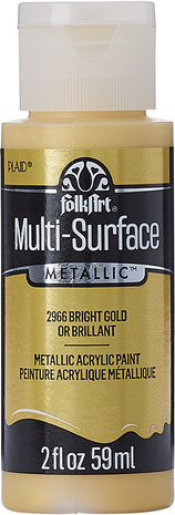 Folkart Multi-Surface Metallic Bright Gold 2 fl oz (2966) Folkart Multi-Surface Metallic Bright Gold 2 fl oz (2966)