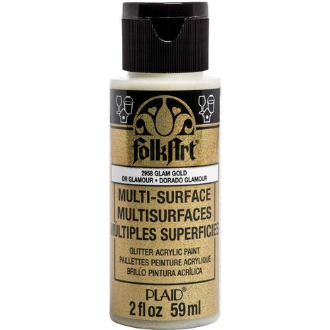 Folkart Multi-Surface Glitter Glam Gold 2 fl oz (2958) (DISCONTINUED) Folkart Multi-Surface Glitter Glam Gold 2 fl oz (2958) (DISCONTINUED)