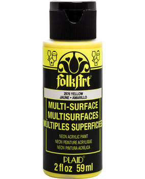 Folkart Multi-Surface Neon Yellow 2 fl oz (2976) (DISCONTINUED)