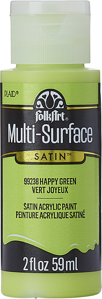 Folkart Multi-Surface Satin Happy Green 2 fl oz (99238) Folkart Multi-Surface Satin Happy Green 2 fl oz (99238)