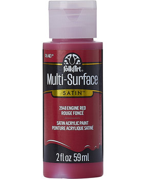 Folkart Multi-Surface Satin Engine Red 2 fl oz (2948)