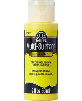 Folkart Multi-Surface Satin Daffodil Yellow 2 fl oz (2912)