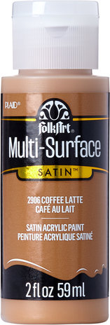 Folkart Multi-Surface Satin Coffee Latte 2 fl oz (2906) Folkart Multi-Surface Satin Coffee Latte 2 fl oz (2906)