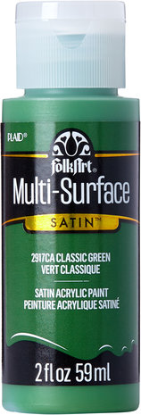 Folkart Multi-Surface Satin Classic Green 2 fl oz (2917) Folkart Multi-Surface Satin Classic Green 2 fl oz (2917)