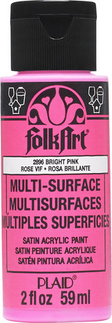 Folkart Multi-Surface Satin Bright Pink 2 fl oz (2896) Folkart Multi-Surface Satin Bright Pink 2 fl oz (2896)