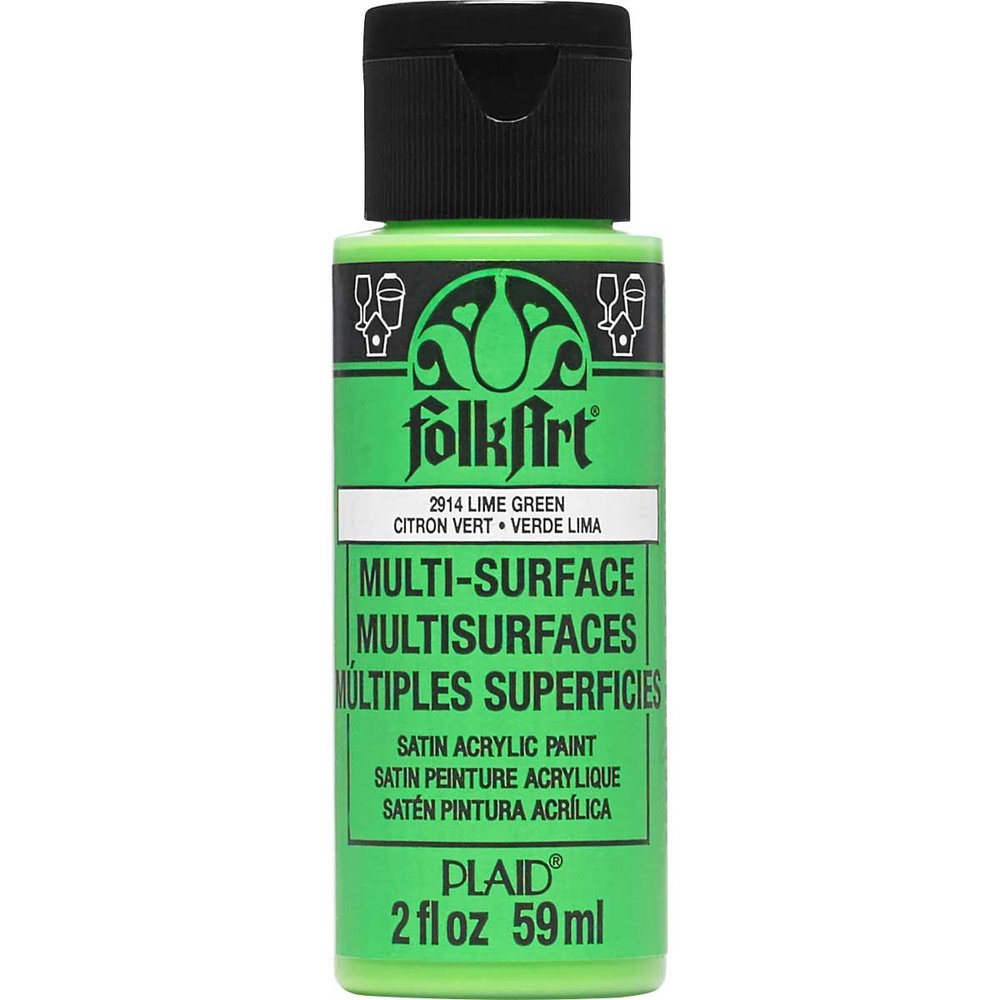 Folkart Multi-Surface Satin Lime Green 2 fl oz (2914) (DISCONTINUED) Folkart Multi-Surface Satin Lime Green 2 fl oz (2914) (DISCONTINUED)
