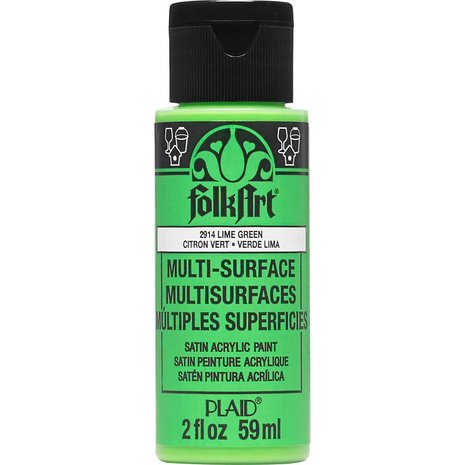 Folkart Multi-Surface Satin Lime Green 2 fl oz (2914) (DISCONTINUED) Folkart Multi-Surface Satin Lime Green 2 fl oz (2914) (DISCONTINUED)