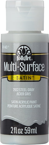 Folkart Multi-Surface Satin Steel Gray 2 fl oz (2932) Folkart Multi-Surface Satin Steel Gray 2 fl oz (2932)