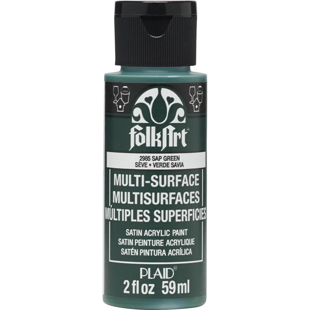 Folkart Multi-Surface Satin Sap Green 2 fl oz (2985) (DISCONTINUED) Folkart Multi-Surface Satin Sap Green 2 fl oz (2985) (DISCONTINUED)