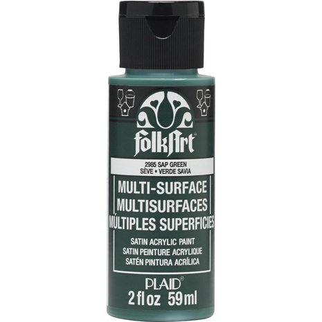 Folkart Multi-Surface Satin Sap Green 2 fl oz (2985) (DISCONTINUED) Folkart Multi-Surface Satin Sap Green 2 fl oz (2985) (DISCONTINUED)