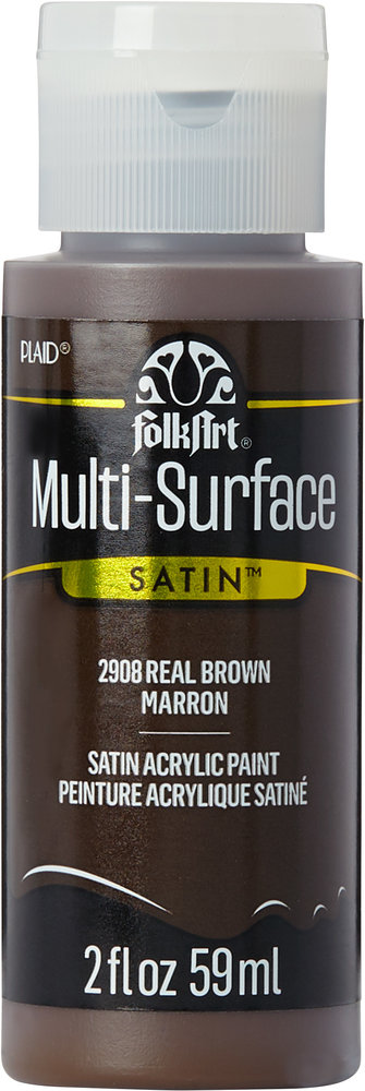 Folkart Multi-Surface Satin Real Brown 2 fl oz (2908)