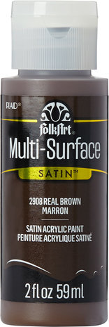 Folkart Multi-Surface Satin Real Brown 2 fl oz (2908)
