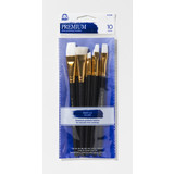 Folkart Premium Glass Painting Brushes (10pcs) (50558E)