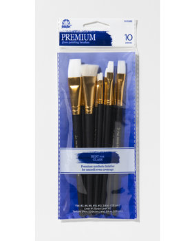 Folkart Premium Glass Painting Brushes (10pcs) (50558E)