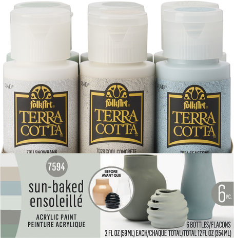 Folkart Terra Cotta Paint Set Sun Baked 6x2 fl oz (7594) (DISCONTINUED) Folkart Terra Cotta Paint Set Sun Baked 6x2 fl oz (7594) (DISCONTINUED)