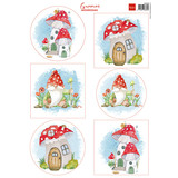 Marianne Design Decoupage A4 Sheet Gnomes Mushrooms (VK9598) (DISCONTINUED)