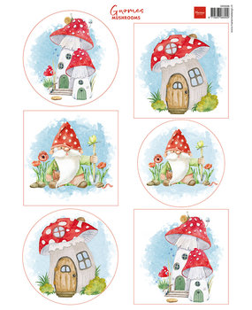 Marianne Design Decoupage A4 Sheet Gnomes Mushrooms (VK9598) (DISCONTINUED) Marianne Design Decoupage A4 Sheet Gnomes Mushrooms (VK9598) (DISCONTINUED)