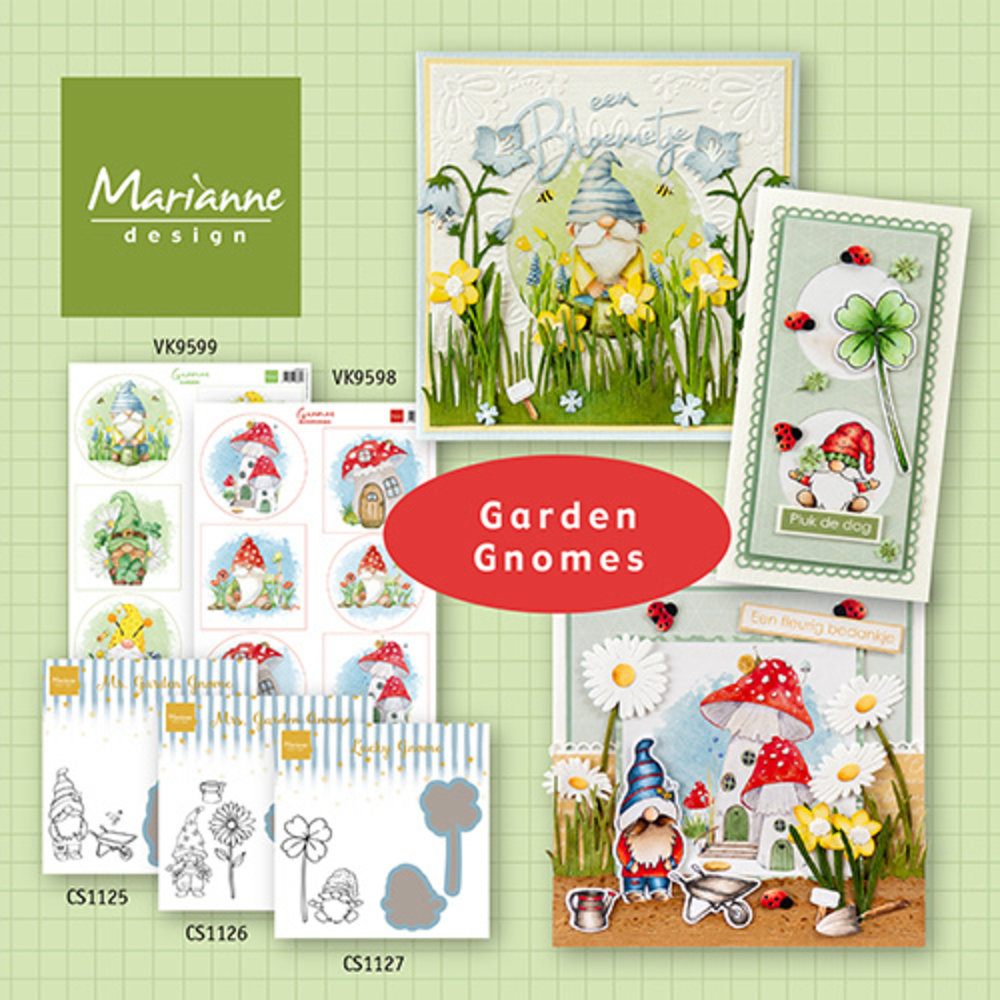 Marianne Design Decoupage A4 Sheet Gnomes Mushrooms (VK9598) (DISCONTINUED) Marianne Design Decoupage A4 Sheet Gnomes Mushrooms (VK9598) (DISCONTINUED)