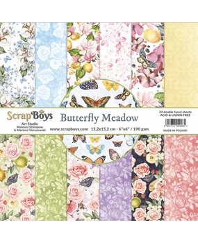 ScrapBoys Butterfly Meadow 6x6 Inch Paper Pad (BUME-09) (DISCONTINUED)