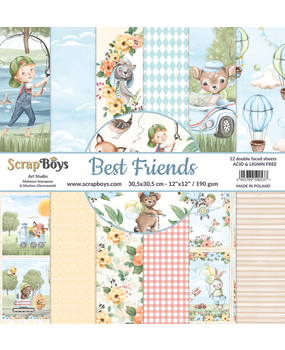 ScrapBoys Best Friends 12x12 Inch Paper Pack (BEFR-08) (DISCONTINUED)