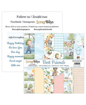 ScrapBoys Best Friends 6x6 Inch Paper Pad (BEFR-09) (DISCONTINUED)