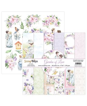 ScrapBoys Garden Of Love 8x8 Inch Paper Pad (GALO-10) (DISCONTINUED)