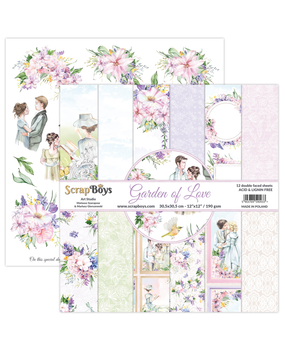 ScrapBoys Garden Of Love 12x12 Inch Paper Pack (GALO-08) (DISCONTINUED)