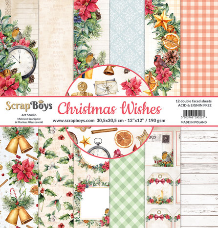 ScrapBoys Christmas Wishes 12x12 Inch Paper Pack (CHWI-08) (DISCONTINUED) ScrapBoys Christmas Wishes 12x12 Inch Paper Pack (CHWI-08) (DISCONTINUED)