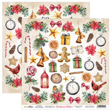ScrapBoys Christmas Wishes 12x12 Inch Paper Pack (CHWI-08) (DISCONTINUED) ScrapBoys Christmas Wishes 12x12 Inch Paper Pack (CHWI-08) (DISCONTINUED)