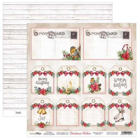 ScrapBoys Christmas Wishes 12x12 Inch Paper Pack (CHWI-08) (DISCONTINUED) ScrapBoys Christmas Wishes 12x12 Inch Paper Pack (CHWI-08) (DISCONTINUED)