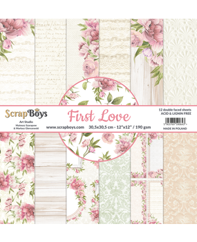 ScrapBoys First Love 12x12 Inch Paper Pack (FILO-08) (DISCONTINUED)