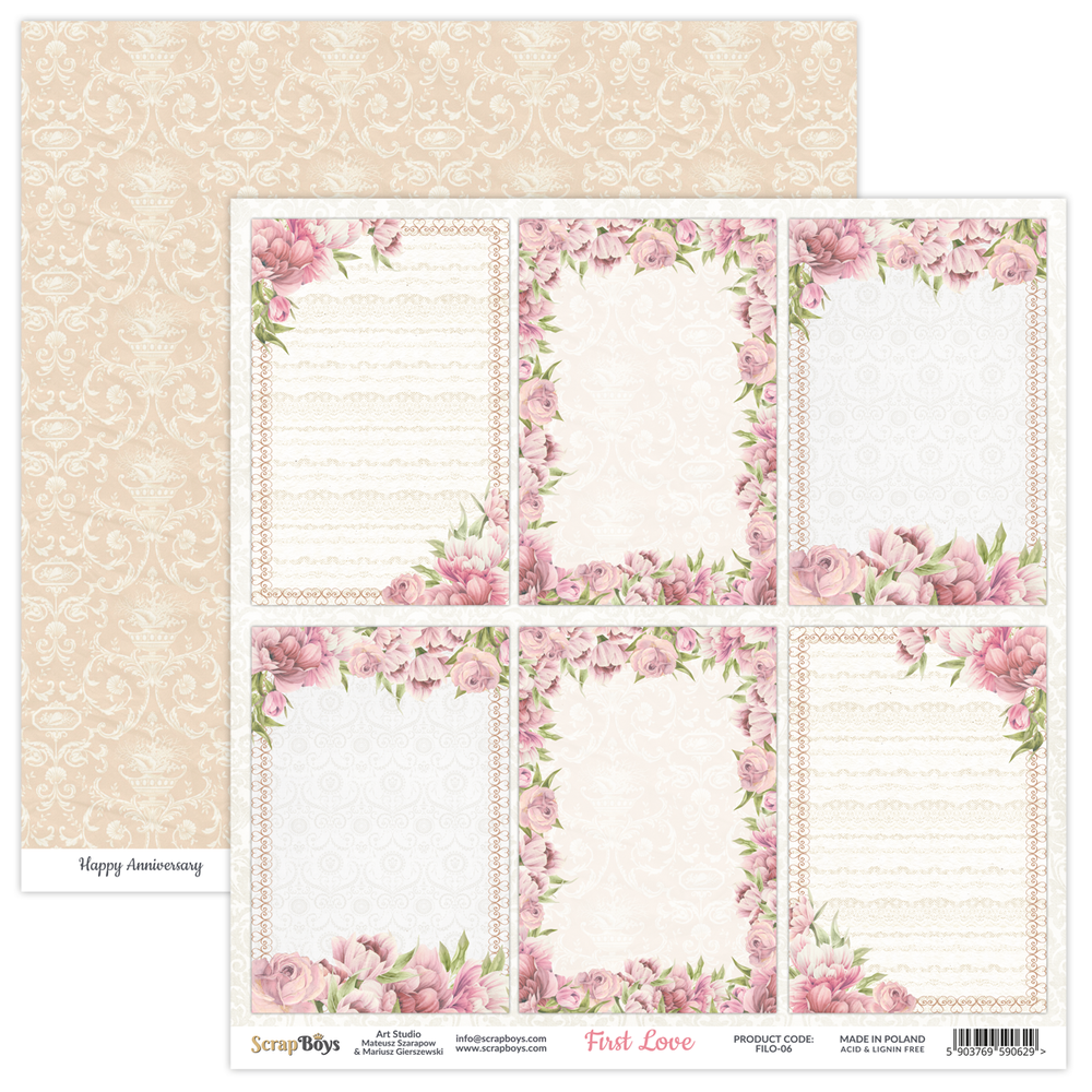 ScrapBoys First Love 8x8 Inch Paper Pad (FILO-10) (DISCONTINUED) ScrapBoys First Love 8x8 Inch Paper Pad (FILO-10) (DISCONTINUED)