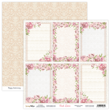 ScrapBoys First Love 6x6 Inch Paper Pad (FILO-09) (OUTLET)