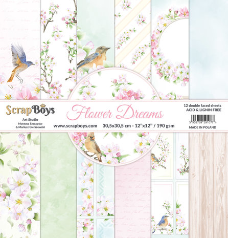 ScrapBoys Flower Dreams 12x12 Inch Paper Pack (FLDR-08) (DISCONTINUED) ScrapBoys Flower Dreams 12x12 Inch Paper Pack (FLDR-08) (DISCONTINUED)