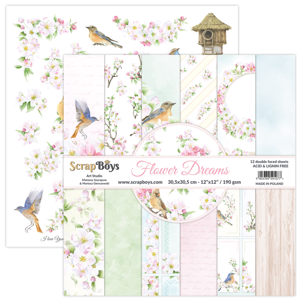 ScrapBoys Flower Dreams 12x12 Inch Paper Pack (FLDR-08) (DISCONTINUED) ScrapBoys Flower Dreams 12x12 Inch Paper Pack (FLDR-08) (DISCONTINUED)