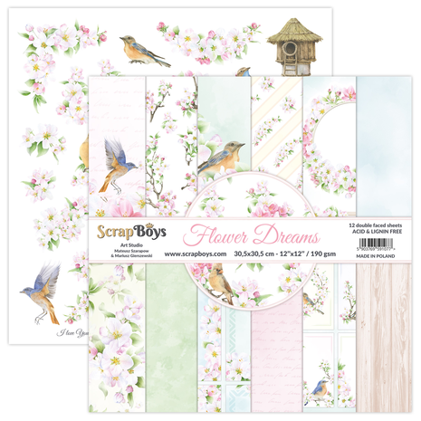 ScrapBoys Flower Dreams 12x12 Inch Paper Pack (FLDR-08) (DISCONTINUED) ScrapBoys Flower Dreams 12x12 Inch Paper Pack (FLDR-08) (DISCONTINUED)
