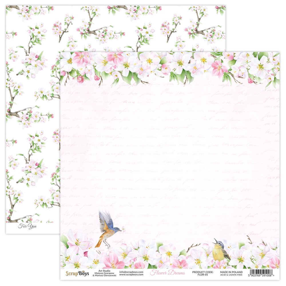 ScrapBoys Flower Dreams 12x12 Inch Paper Pack (FLDR-08) (DISCONTINUED) ScrapBoys Flower Dreams 12x12 Inch Paper Pack (FLDR-08) (DISCONTINUED)