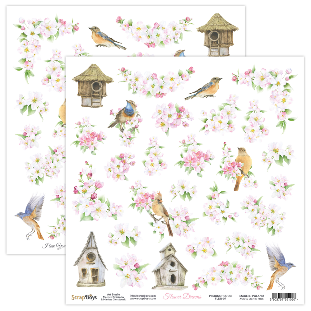 ScrapBoys Flower Dreams 12x12 Inch Paper Pack (FLDR-08) (DISCONTINUED) ScrapBoys Flower Dreams 12x12 Inch Paper Pack (FLDR-08) (DISCONTINUED)