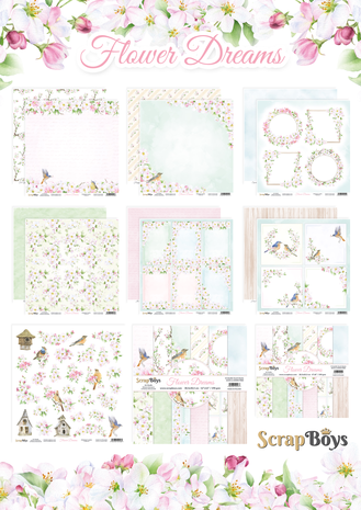 ScrapBoys Flower Dreams 12x12 Inch Paper Pack (FLDR-08) (DISCONTINUED) ScrapBoys Flower Dreams 12x12 Inch Paper Pack (FLDR-08) (DISCONTINUED)